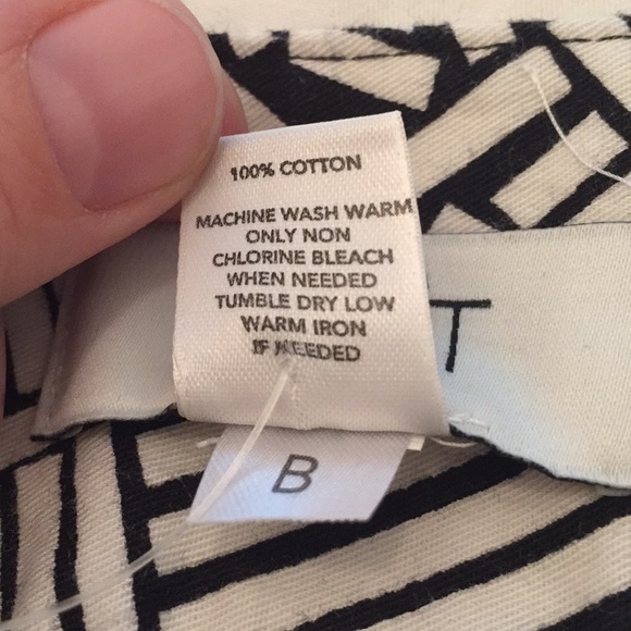 Ann Taylor Loft Casual A-Line Skirt - Black/White - Picture 5 of 5